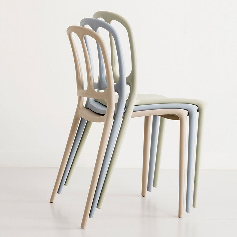 Scandinavian Armless Stacking Dining Chair Open Back Side Chair Clearhalo 'Dining Chairs' 'Dining Tables & Seating' 'dining_chair' 'furn' 'furn_dining_chair' 'Furniture' 'furniture_dining_chair' 'Kitchen & Dining Furniture' 4770502