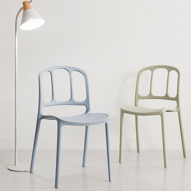 Scandinavian Armless Stacking Dining Chair Open Back Side Chair Clearhalo 'Dining Chairs' 'Dining Tables & Seating' 'dining_chair' 'furn' 'furn_dining_chair' 'Furniture' 'furniture_dining_chair' 'Kitchen & Dining Furniture' 4770503