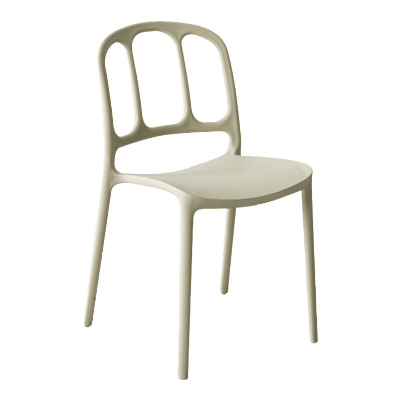 Scandinavian Armless Stacking Dining Chair Open Back Side Chair Clearhalo 'Dining Chairs' 'Dining Tables & Seating' 'dining_chair' 'furn' 'furn_dining_chair' 'Furniture' 'furniture_dining_chair' 'Kitchen & Dining Furniture' 4770505
