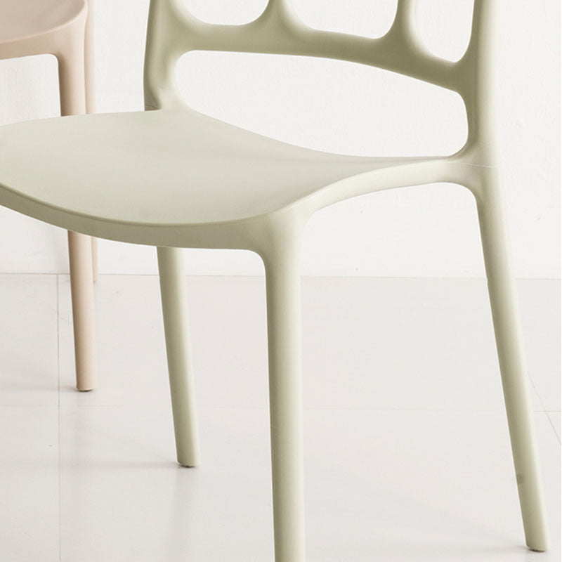 Scandinavian Armless Stacking Dining Chair Open Back Side Chair Clearhalo 'Dining Chairs' 'Dining Tables & Seating' 'dining_chair' 'furn' 'furn_dining_chair' 'Furniture' 'furniture_dining_chair' 'Kitchen & Dining Furniture' 4770513