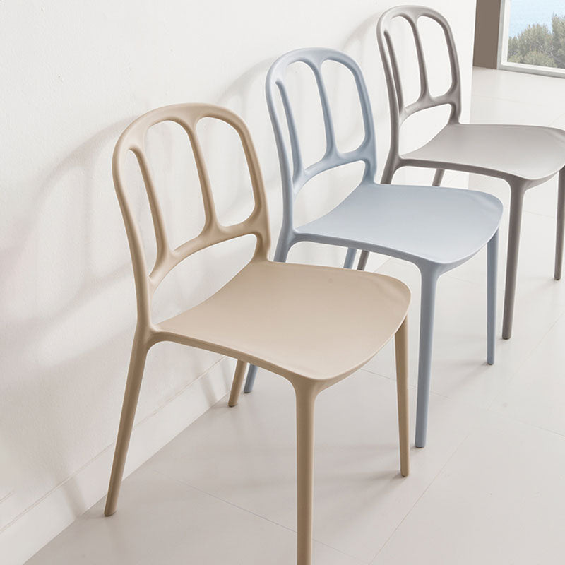 Scandinavian Armless Stacking Dining Chair Open Back Side Chair Clearhalo 'Dining Chairs' 'Dining Tables & Seating' 'dining_chair' 'furn' 'furn_dining_chair' 'Furniture' 'furniture_dining_chair' 'Kitchen & Dining Furniture' 4770515