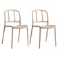 Scandinavian Armless Stacking Dining Chair Open Back Side Chair Khaki 2 Piece Set Clearhalo 'Dining Chairs' 'Dining Tables & Seating' 'dining_chair' 'furn' 'furn_dining_chair' 'Furniture' 'furniture_dining_chair' 'Kitchen & Dining Furniture' 4770517