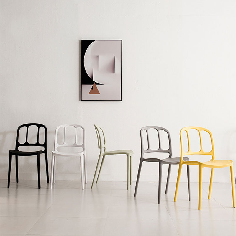 Scandinavian Armless Stacking Dining Chair Open Back Side Chair Clearhalo 'Dining Chairs' 'Dining Tables & Seating' 'dining_chair' 'furn' 'furn_dining_chair' 'Furniture' 'furniture_dining_chair' 'Kitchen & Dining Furniture' 4770518