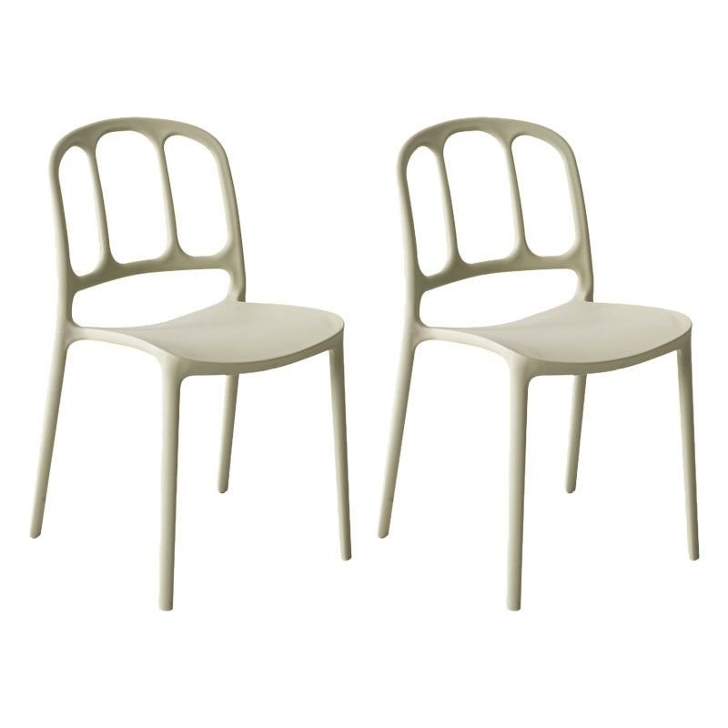 Scandinavian Armless Stacking Dining Chair Open Back Side Chair Light Green 2 Piece Set Clearhalo 'Dining Chairs' 'Dining Tables & Seating' 'dining_chair' 'furn' 'furn_dining_chair' 'Furniture' 'furniture_dining_chair' 'Kitchen & Dining Furniture' 4770520