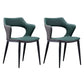Industrial Style Faux Leather Side Chair Open Back Side Chair for Home Green 2 Piece Set Clearhalo 'Dining Chairs' 'Dining Tables & Seating' 'dining_chair' 'furn' 'furn_dining_chair' 'Furniture' 'furniture_dining_chair' 'Kitchen & Dining Furniture' 4770531