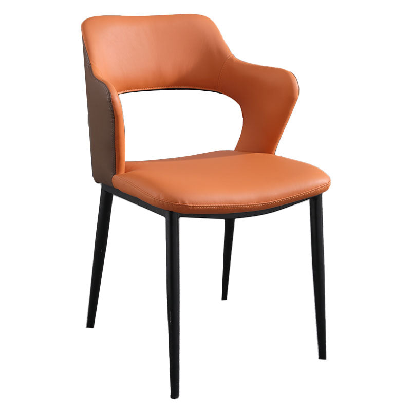 Industrial Style Faux Leather Side Chair Open Back Side Chair for Home Clearhalo 'Dining Chairs' 'Dining Tables & Seating' 'dining_chair' 'furn' 'furn_dining_chair' 'Furniture' 'furniture_dining_chair' 'Kitchen & Dining Furniture' 4770532