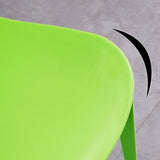 Contemporary Style Armless Plastic Side Chair Open Back Side Chair Clearhalo 'Dining Chairs' 'Dining Tables & Seating' 'dining_chair' 'furn' 'furn_dining_chair' 'Furniture' 'furniture_dining_chair' 'Kitchen & Dining Furniture' 4770550