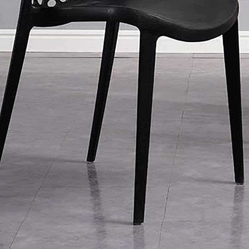 Contemporary Style Armless Plastic Side Chair Open Back Side Chair Clearhalo 'Dining Chairs' 'Dining Tables & Seating' 'dining_chair' 'furn' 'furn_dining_chair' 'Furniture' 'furniture_dining_chair' 'Kitchen & Dining Furniture' 4770552