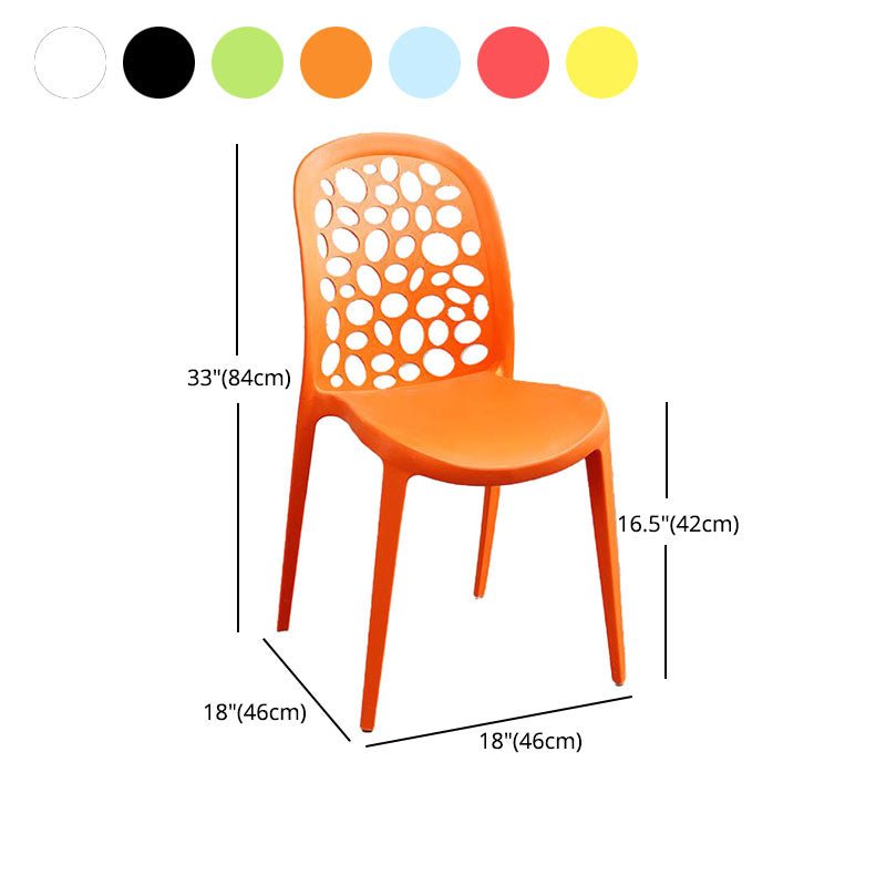 Contemporary Style Armless Plastic Side Chair Open Back Side Chair Clearhalo 'Dining Chairs' 'Dining Tables & Seating' 'dining_chair' 'furn' 'furn_dining_chair' 'Furniture' 'furniture_dining_chair' 'Kitchen & Dining Furniture' 4770553