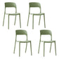 Nordic Style Open Back Dining Side Chair Plastic Dining Armless Chair for Home Green 4 Piece Set Clearhalo 'Dining Chairs' 'Dining Tables & Seating' 'dining_chair' 'furn' 'furn_dining_chair' 'Furniture' 'furniture_dining_chair' 'Kitchen & Dining Furniture' 4770581