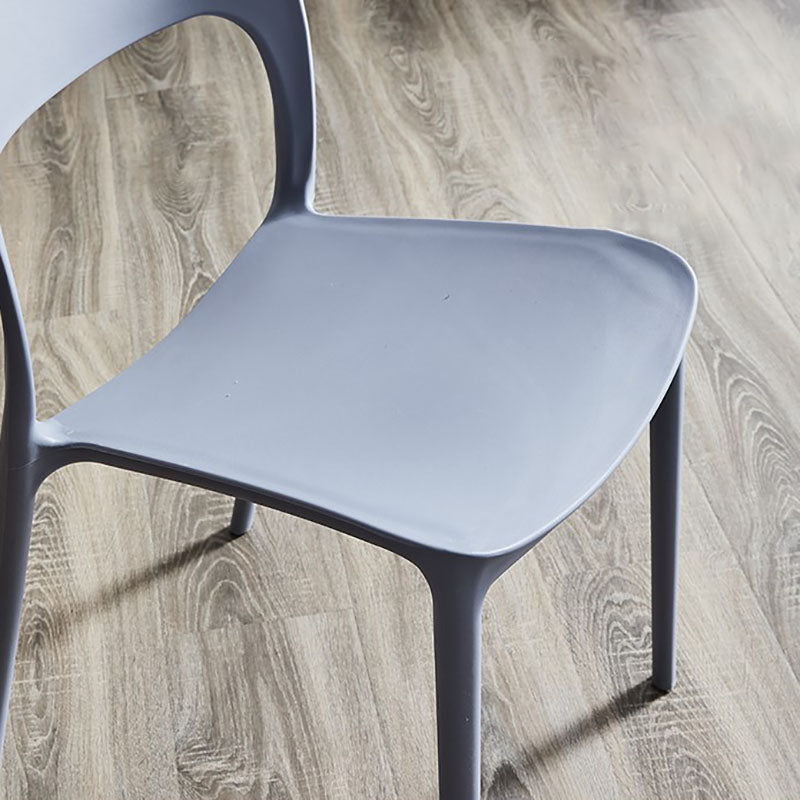 Nordic Style Open Back Dining Side Chair Plastic Dining Armless Chair for Home Clearhalo 'Dining Chairs' 'Dining Tables & Seating' 'dining_chair' 'furn' 'furn_dining_chair' 'Furniture' 'furniture_dining_chair' 'Kitchen & Dining Furniture' 4770589