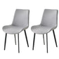 Contemporary Dining Chairs Kitchen Armless Side Chairs with Metal Legs Light Gray Set of 2 Clearhalo 'Dining Chairs' 'Dining Tables & Seating' 'dining_chair' 'Furniture' 'furniture_dining_chair' 'Kitchen & Dining Furniture' 4770603