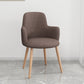 Minimalist Design Fabric Dining Chair for Home Solid Back Arm Side Chair Coffee 1 Piece Clearhalo 'Dining Chairs' 'Dining Tables & Seating' 'dining_chair' 'furn' 'furn_dining_chair' 'Furniture' 'furniture_dining_chair' 'Kitchen & Dining Furniture' 4770641