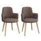 Minimalist Design Fabric Dining Chair for Home Solid Back Arm Side Chair Coffee 2 Piece Set Clearhalo 'Dining Chairs' 'Dining Tables & Seating' 'dining_chair' 'furn' 'furn_dining_chair' 'Furniture' 'furniture_dining_chair' 'Kitchen & Dining Furniture' 4770642