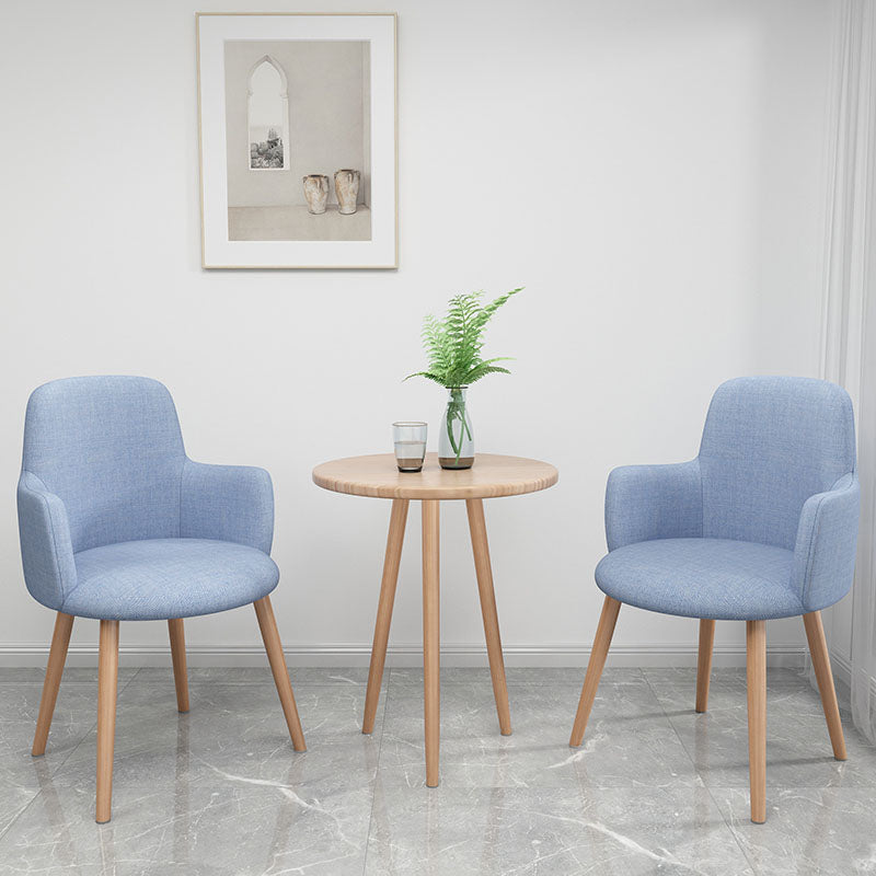 Minimalist Design Fabric Dining Chair for Home Solid Back Arm Side Chair Clearhalo 'Dining Chairs' 'Dining Tables & Seating' 'dining_chair' 'furn' 'furn_dining_chair' 'Furniture' 'furniture_dining_chair' 'Kitchen & Dining Furniture' 4770645