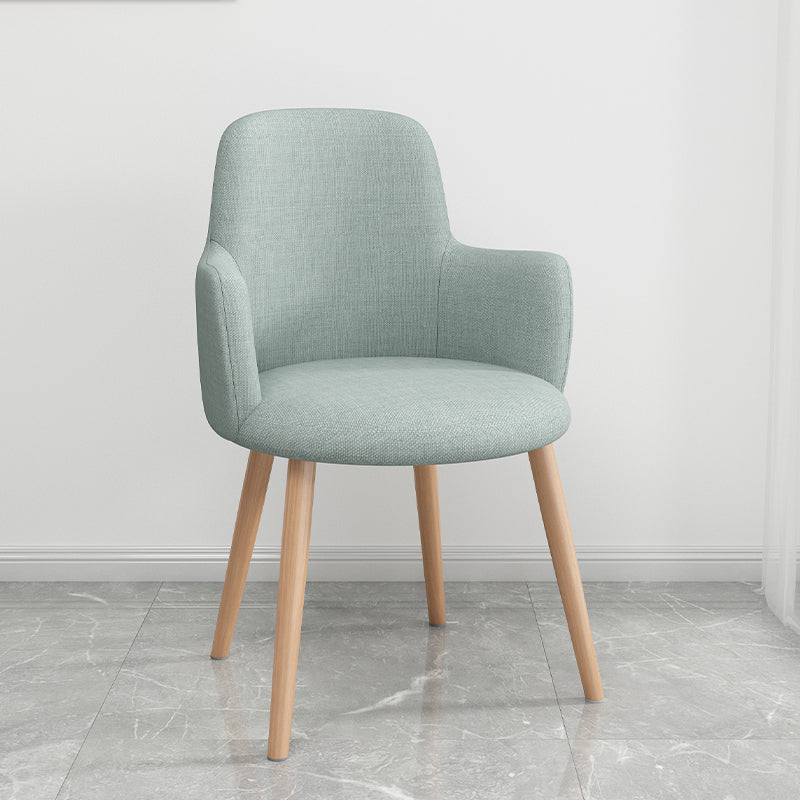 Minimalist Design Fabric Dining Chair for Home Solid Back Arm Side Chair Light Blue 1 Piece Clearhalo 'Dining Chairs' 'Dining Tables & Seating' 'dining_chair' 'furn' 'furn_dining_chair' 'Furniture' 'furniture_dining_chair' 'Kitchen & Dining Furniture' 4770653