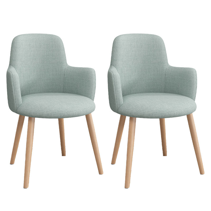 Minimalist Design Fabric Dining Chair for Home Solid Back Arm Side Chair Light Blue 2 Piece Set Clearhalo 'Dining Chairs' 'Dining Tables & Seating' 'dining_chair' 'furn' 'furn_dining_chair' 'Furniture' 'furniture_dining_chair' 'Kitchen & Dining Furniture' 4770654