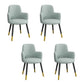 Minimalist Design Fabric Dining Chair for Home Solid Back Arm Side Chair Sky Blue 4 Piece Set Clearhalo 'Dining Chairs' 'Dining Tables & Seating' 'dining_chair' 'furn' 'furn_dining_chair' 'Furniture' 'furniture_dining_chair' 'Kitchen & Dining Furniture' 4770663
