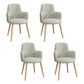 Minimalist Design Fabric Dining Chair for Home Solid Back Arm Side Chair Beige 4 Piece Set Clearhalo 'Dining Chairs' 'Dining Tables & Seating' 'dining_chair' 'furn' 'furn_dining_chair' 'Furniture' 'furniture_dining_chair' 'Kitchen & Dining Furniture' 4770666