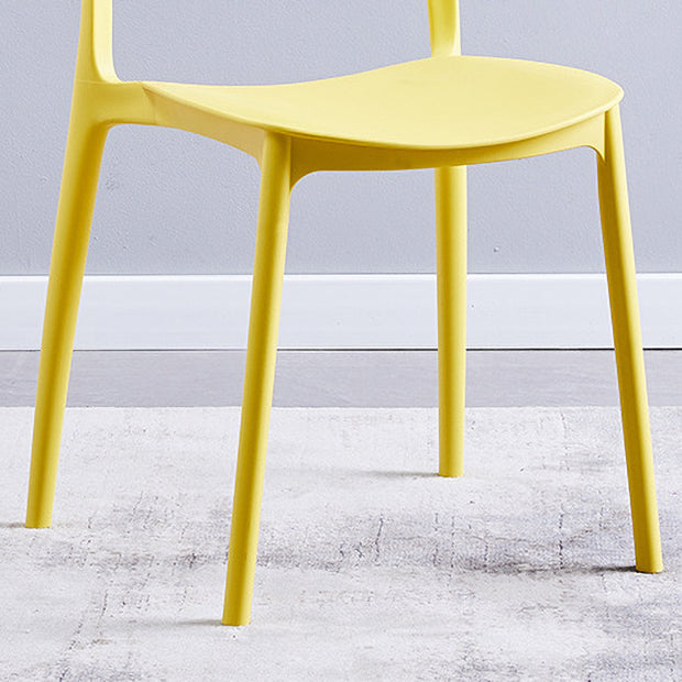 Plastic Scandinavian Dining Kitchen Room Chair Open Back Side Chair Clearhalo 'Dining Chairs' 'Dining Tables & Seating' 'dining_chair' 'furn' 'furn_dining_chair' 'Furniture' 'furniture_dining_chair' 'Kitchen & Dining Furniture' 4770685