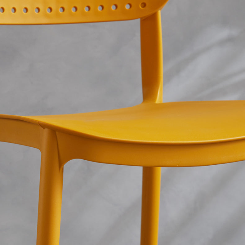 Contemporary Stackable Chair Plastic Open Back Kitchen Armless Chair Clearhalo 'Dining Chairs' 'Dining Tables & Seating' 'dining_chair' 'furn' 'furn_dining_chair' 'Furniture' 'furniture_dining_chair' 'Kitchen & Dining Furniture' 4770704