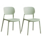 Contemporary Stackable Chair Plastic Open Back Kitchen Armless Chair Green 2 Piece Set Clearhalo 'Dining Chairs' 'Dining Tables & Seating' 'dining_chair' 'furn' 'furn_dining_chair' 'Furniture' 'furniture_dining_chair' 'Kitchen & Dining Furniture' 4770719