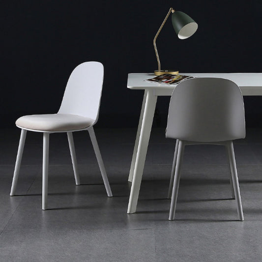 Scandinavian Plastic Kitchen Dining Room Chair Solid Back Side Chair Clearhalo 'Dining Chairs' 'Dining Tables & Seating' 'dining_chair' 'furn' 'furn_dining_chair' 'Furniture' 'furniture_dining_chair' 'Kitchen & Dining Furniture' 4770732