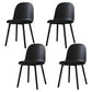 Scandinavian Plastic Kitchen Dining Room Chair Solid Back Side Chair Black 4 Piece Set Clearhalo 'Dining Chairs' 'Dining Tables & Seating' 'dining_chair' 'furn' 'furn_dining_chair' 'Furniture' 'furniture_dining_chair' 'Kitchen & Dining Furniture' 4770733