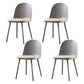 Scandinavian Plastic Kitchen Dining Room Chair Solid Back Side Chair Light Gray 4 Piece Set Clearhalo 'Dining Chairs' 'Dining Tables & Seating' 'dining_chair' 'furn' 'furn_dining_chair' 'Furniture' 'furniture_dining_chair' 'Kitchen & Dining Furniture' 4770739