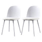 Scandinavian Plastic Kitchen Dining Room Chair Solid Back Side Chair White 2 Piece Set Clearhalo 'Dining Chairs' 'Dining Tables & Seating' 'dining_chair' 'furn' 'furn_dining_chair' 'Furniture' 'furniture_dining_chair' 'Kitchen & Dining Furniture' 4770742