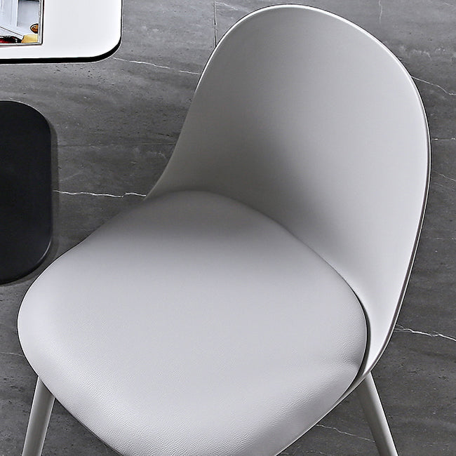 Scandinavian Plastic Kitchen Dining Room Chair Solid Back Side Chair Clearhalo 'Dining Chairs' 'Dining Tables & Seating' 'dining_chair' 'furn' 'furn_dining_chair' 'Furniture' 'furniture_dining_chair' 'Kitchen & Dining Furniture' 4770743