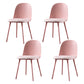 Scandinavian Plastic Kitchen Dining Room Chair Solid Back Side Chair Pink 4 Piece Set Clearhalo 'Dining Chairs' 'Dining Tables & Seating' 'dining_chair' 'furn' 'furn_dining_chair' 'Furniture' 'furniture_dining_chair' 'Kitchen & Dining Furniture' 4770751