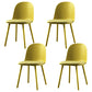 Scandinavian Plastic Kitchen Dining Room Chair Solid Back Side Chair Yellow 4 Piece Set Clearhalo 'Dining Chairs' 'Dining Tables & Seating' 'dining_chair' 'furn' 'furn_dining_chair' 'Furniture' 'furniture_dining_chair' 'Kitchen & Dining Furniture' 4770755