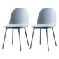 Scandinavian Plastic Kitchen Dining Room Chair Solid Back Side Chair Blue 2 Piece Set Clearhalo 'Dining Chairs' 'Dining Tables & Seating' 'dining_chair' 'furn' 'furn_dining_chair' 'Furniture' 'furniture_dining_chair' 'Kitchen & Dining Furniture' 4770757