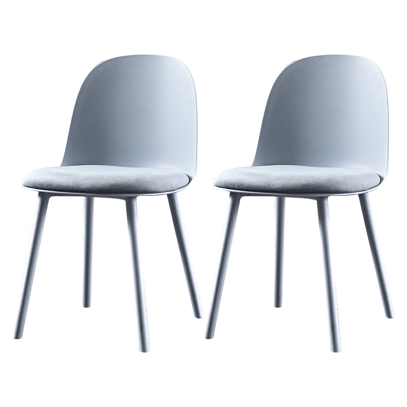 Scandinavian Plastic Kitchen Dining Room Chair Solid Back Side Chair Blue 2 Piece Set Clearhalo 'Dining Chairs' 'Dining Tables & Seating' 'dining_chair' 'furn' 'furn_dining_chair' 'Furniture' 'furniture_dining_chair' 'Kitchen & Dining Furniture' 4770757