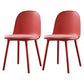 Scandinavian Plastic Kitchen Dining Room Chair Solid Back Side Chair Rose Red 2 Piece Set Clearhalo 'Dining Chairs' 'Dining Tables & Seating' 'dining_chair' 'furn' 'furn_dining_chair' 'Furniture' 'furniture_dining_chair' 'Kitchen & Dining Furniture' 4770760