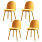 Scandinavian Plastic Kitchen Dining Room Chair Solid Back Side Chair Orange Yellow 4 Piece Set Clearhalo 'Dining Chairs' 'Dining Tables & Seating' 'dining_chair' 'furn' 'furn_dining_chair' 'Furniture' 'furniture_dining_chair' 'Kitchen & Dining Furniture' 4770764