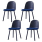 Scandinavian Plastic Kitchen Dining Room Chair Solid Back Side Chair Dark Blue 4 Piece Set Clearhalo 'Dining Chairs' 'Dining Tables & Seating' 'dining_chair' 'furn' 'furn_dining_chair' 'Furniture' 'furniture_dining_chair' 'Kitchen & Dining Furniture' 4770767