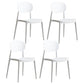 Contemporary Plastic Kitchen Dining Room Chair Open Back Side Chair White 4 Piece Set Clearhalo 'Dining Chairs' 'Dining Tables & Seating' 'dining_chair' 'furn' 'furn_dining_chair' 'Furniture' 'furniture_dining_chair' 'Kitchen & Dining Furniture' 4770775