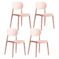 Contemporary Plastic Kitchen Dining Room Chair Open Back Side Chair Pink 4 Piece Set Clearhalo 'Dining Chairs' 'Dining Tables & Seating' 'dining_chair' 'furn' 'furn_dining_chair' 'Furniture' 'furniture_dining_chair' 'Kitchen & Dining Furniture' 4770778
