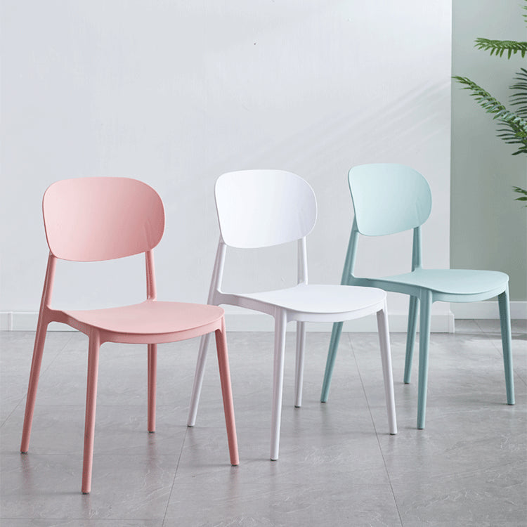 Contemporary Plastic Kitchen Dining Room Chair Open Back Side Chair Clearhalo 'Dining Chairs' 'Dining Tables & Seating' 'dining_chair' 'furn' 'furn_dining_chair' 'Furniture' 'furniture_dining_chair' 'Kitchen & Dining Furniture' 4770790