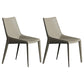 Modern Leather Indoor-Outdoor Armless Chair Solid Back Side Chair Light Gray 2 Piece Set Clearhalo 'Dining Chairs' 'Dining Tables & Seating' 'dining_chair' 'furn' 'furn_dining_chair' 'Furniture' 'furniture_dining_chair' 'Kitchen & Dining Furniture' 4770794