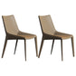 Modern Leather Indoor-Outdoor Armless Chair Solid Back Side Chair Brown 2 Piece Set Clearhalo 'Dining Chairs' 'Dining Tables & Seating' 'dining_chair' 'furn' 'furn_dining_chair' 'Furniture' 'furniture_dining_chair' 'Kitchen & Dining Furniture' 4770796