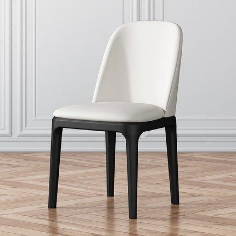 Modern Metal Indoor-Outdoor Side Chair Matte Finish Solid Back Chair White 1 Piece Clearhalo 'Dining Chairs' 'Dining Tables & Seating' 'dining_chair' 'furn' 'furn_dining_chair' 'Furniture' 'furniture_dining_chair' 'Kitchen & Dining Furniture' 4770808