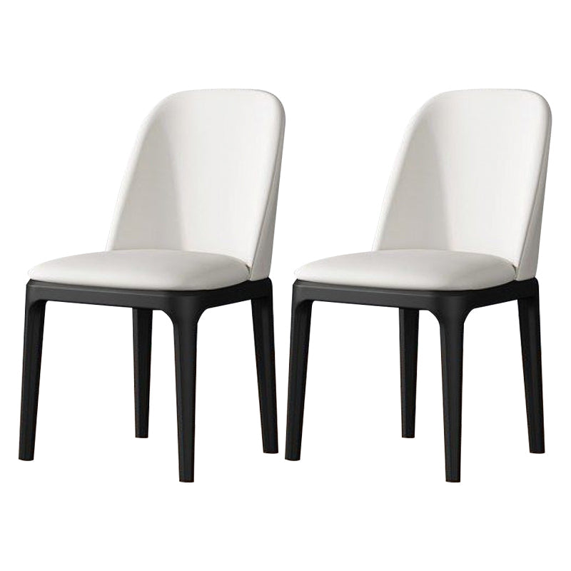 Modern Metal Indoor-Outdoor Side Chair Matte Finish Solid Back Chair White 2 Piece Set Clearhalo 'Dining Chairs' 'Dining Tables & Seating' 'dining_chair' 'furn' 'furn_dining_chair' 'Furniture' 'furniture_dining_chair' 'Kitchen & Dining Furniture' 4770809