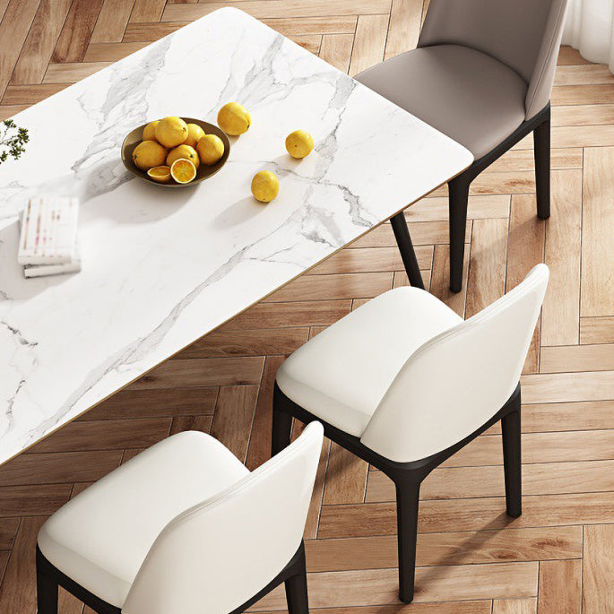 Modern Metal Indoor-Outdoor Side Chair Matte Finish Solid Back Chair Clearhalo 'Dining Chairs' 'Dining Tables & Seating' 'dining_chair' 'furn' 'furn_dining_chair' 'Furniture' 'furniture_dining_chair' 'Kitchen & Dining Furniture' 4770810