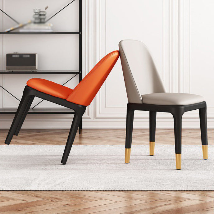 Modern Metal Indoor-Outdoor Side Chair Matte Finish Solid Back Chair Clearhalo 'Dining Chairs' 'Dining Tables & Seating' 'dining_chair' 'furn' 'furn_dining_chair' 'Furniture' 'furniture_dining_chair' 'Kitchen & Dining Furniture' 4770811