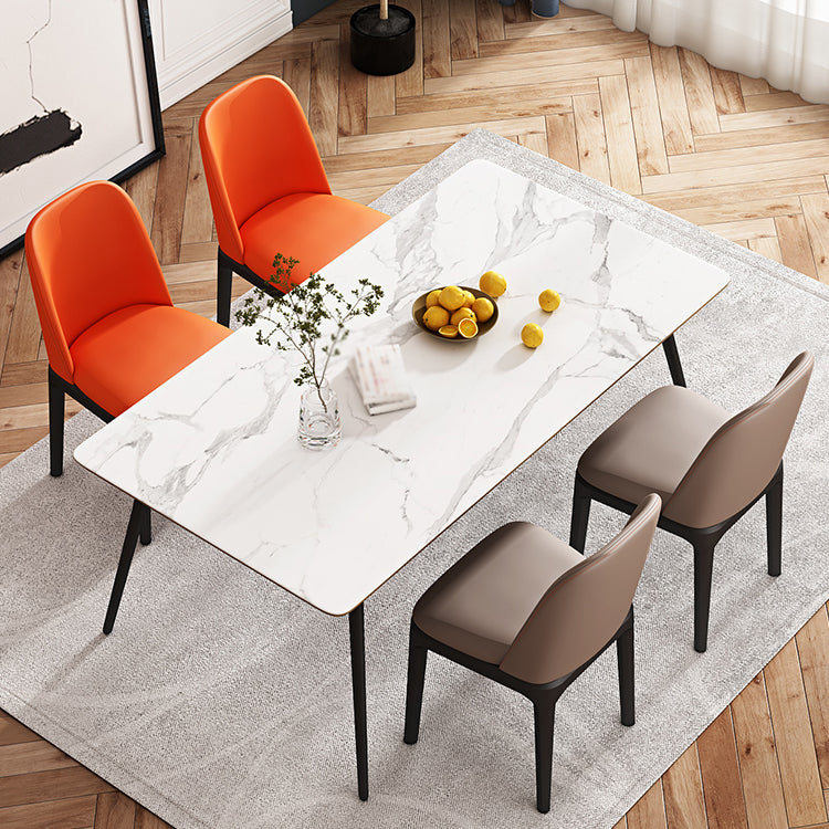 Modern Metal Indoor-Outdoor Side Chair Matte Finish Solid Back Chair Clearhalo 'Dining Chairs' 'Dining Tables & Seating' 'dining_chair' 'furn' 'furn_dining_chair' 'Furniture' 'furniture_dining_chair' 'Kitchen & Dining Furniture' 4770813