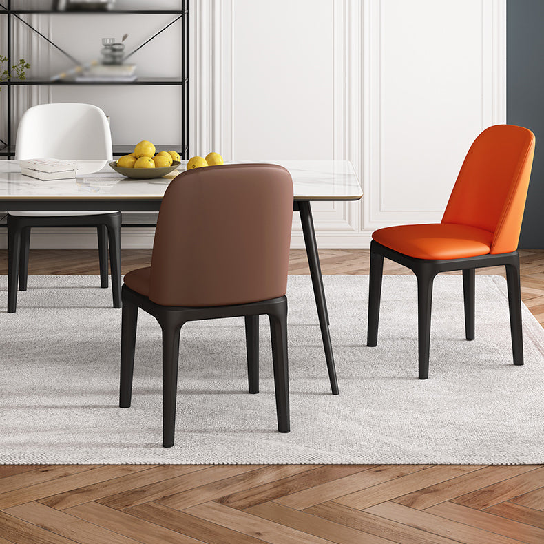 Modern Metal Indoor-Outdoor Side Chair Matte Finish Solid Back Chair Clearhalo 'Dining Chairs' 'Dining Tables & Seating' 'dining_chair' 'furn' 'furn_dining_chair' 'Furniture' 'furniture_dining_chair' 'Kitchen & Dining Furniture' 4770828