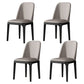 Modern Metal Indoor-Outdoor Side Chair Matte Finish Solid Back Chair Light Gray-Black 4 Piece Set Clearhalo 'Dining Chairs' 'Dining Tables & Seating' 'dining_chair' 'furn' 'furn_dining_chair' 'Furniture' 'furniture_dining_chair' 'Kitchen & Dining Furniture' 4770833